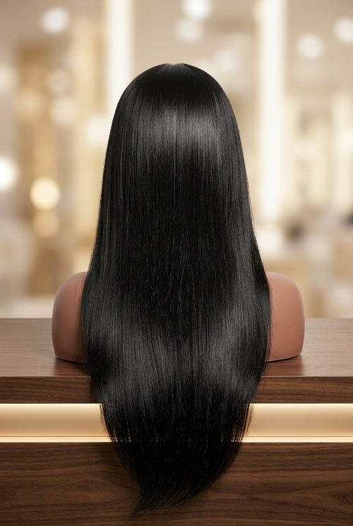 Bone Straight Wig - Rear Editorial