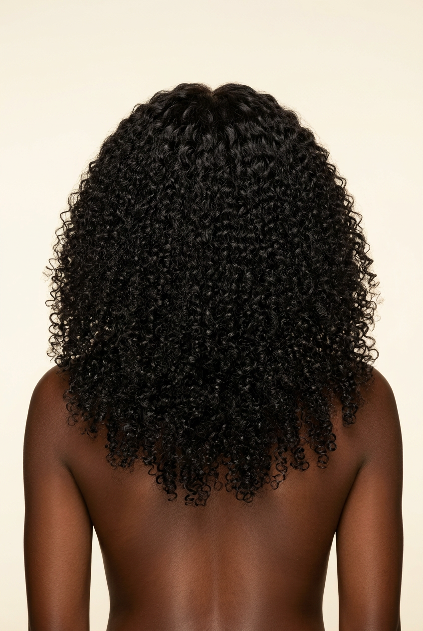 Kinky Curly Raw Vietnamese Wig – Human Model Back